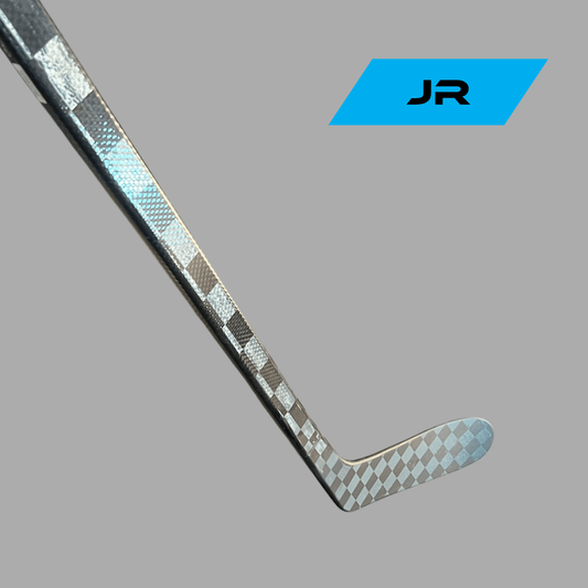 Bâton de hockey Pro All Black V1 Junior LabHockey noir avec poignée en caoutchouc et lame en composite, 300g