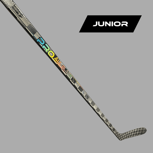 Pro All Black V2 Hockey Stick - Junior