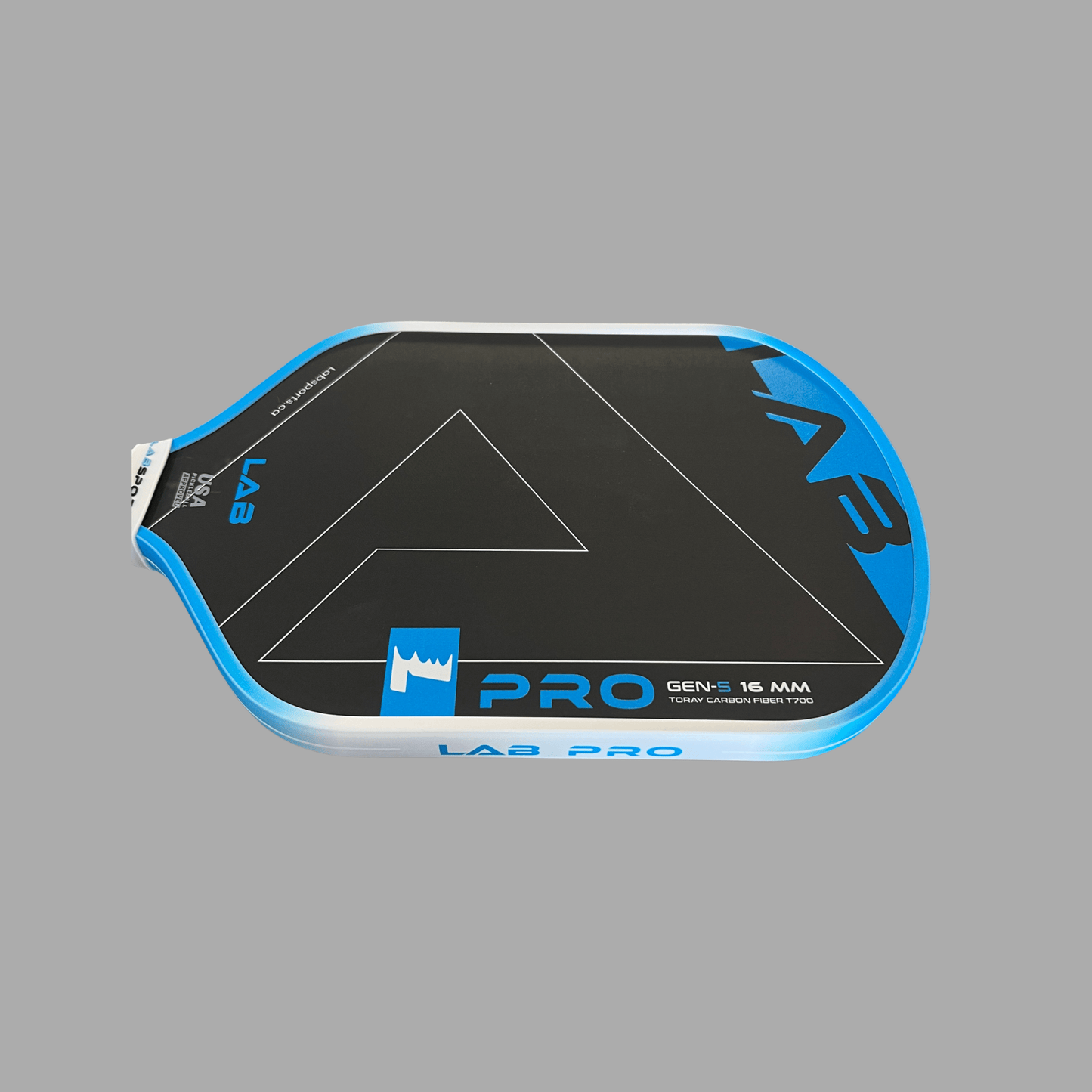 Profil de la raquette de pickleball LabSports Pro montrant sa construction haute performance